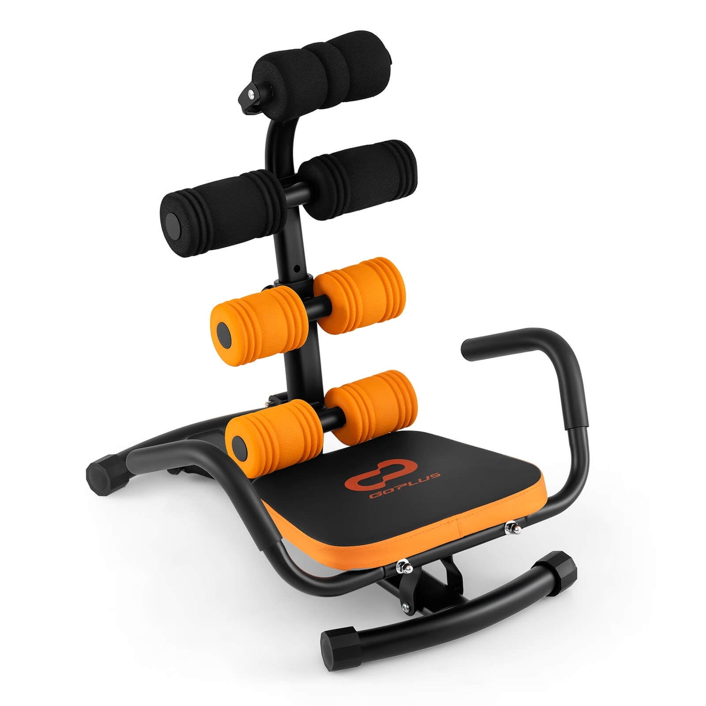 Fitness Essentials core ab trainer bench for abdominal workouts and stomach exercises in a gym fitness machine setting.