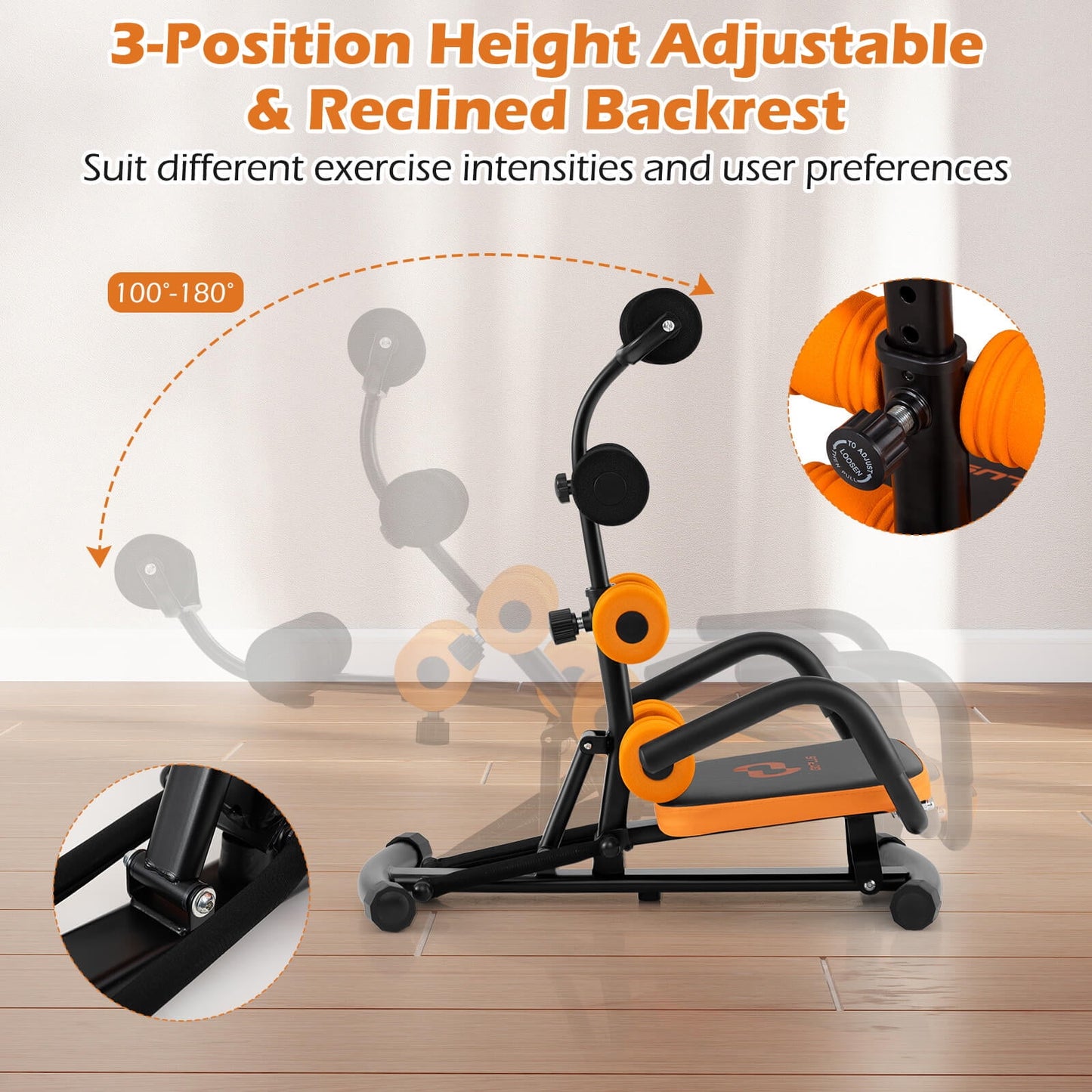 Fitness Essentials core ab trainer bench for abdominal exercises, gym workout, and stomach toning.