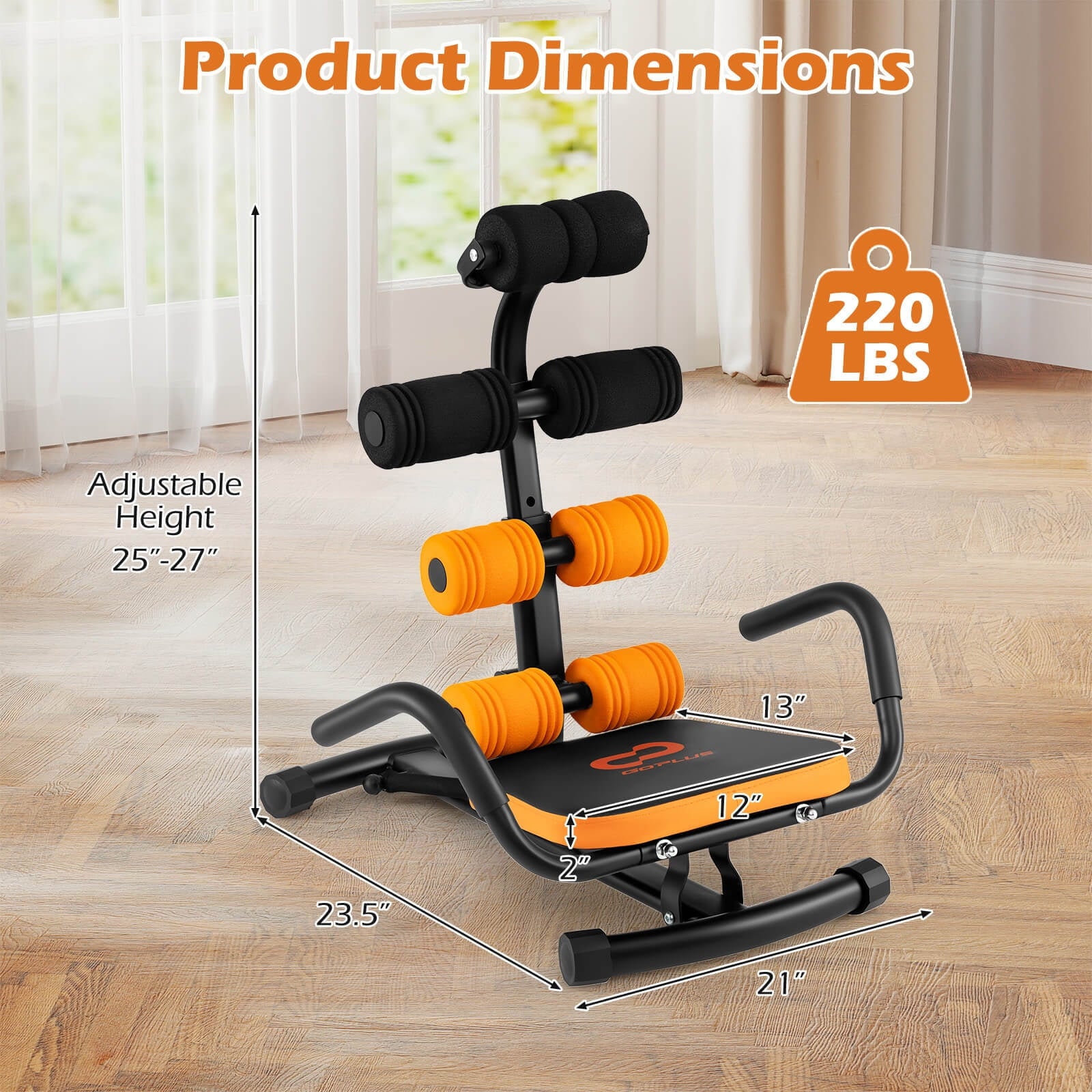 Fitness Essentials core ab trainer bench for abdominal workouts, gym exercise machine for stomach toning and fitness training.