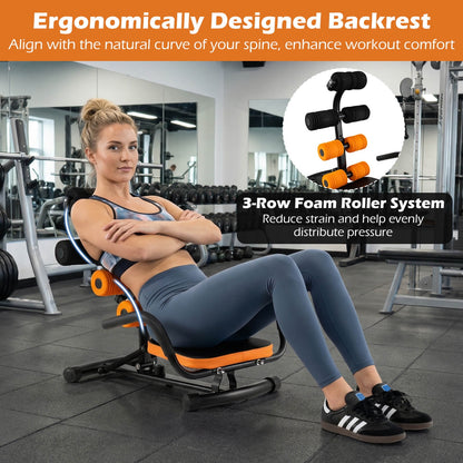 Fitness Essentials core ab trainer bench for abdominal workouts and stomach exercises at the gym.