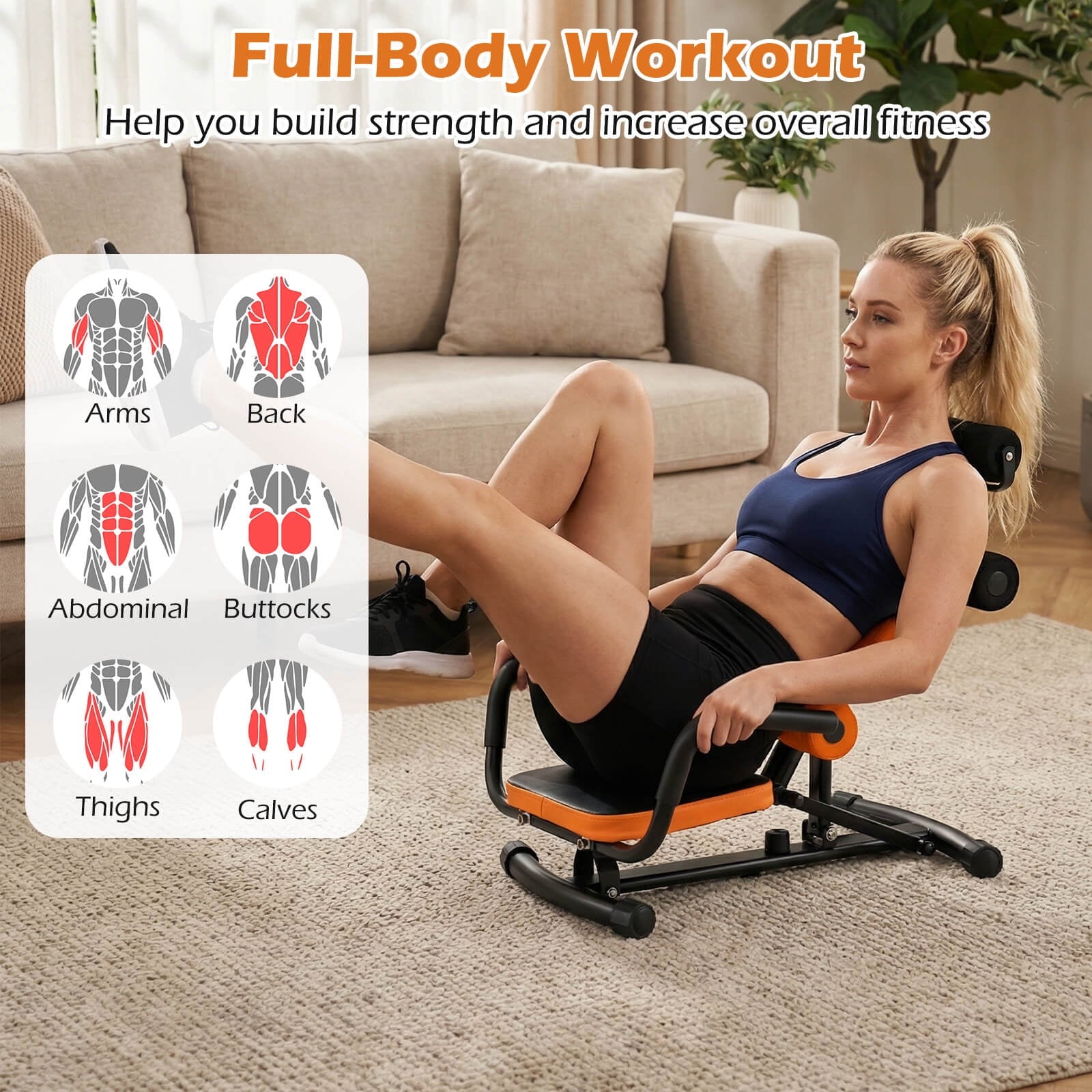 Fitness Essentials core ab trainer bench for abdominal exercises and stomach workouts, gym fitness machine for core strengthening.
