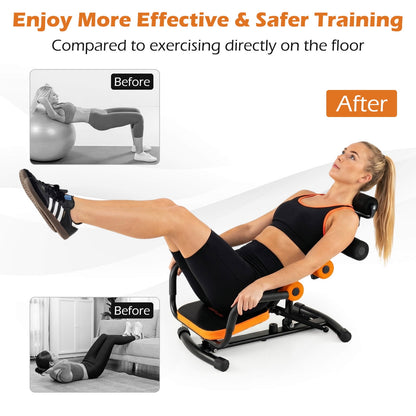 Fitness Essentials core ab trainer bench for abdominal workouts, ideal for stomach exercises and gym fitness routines.