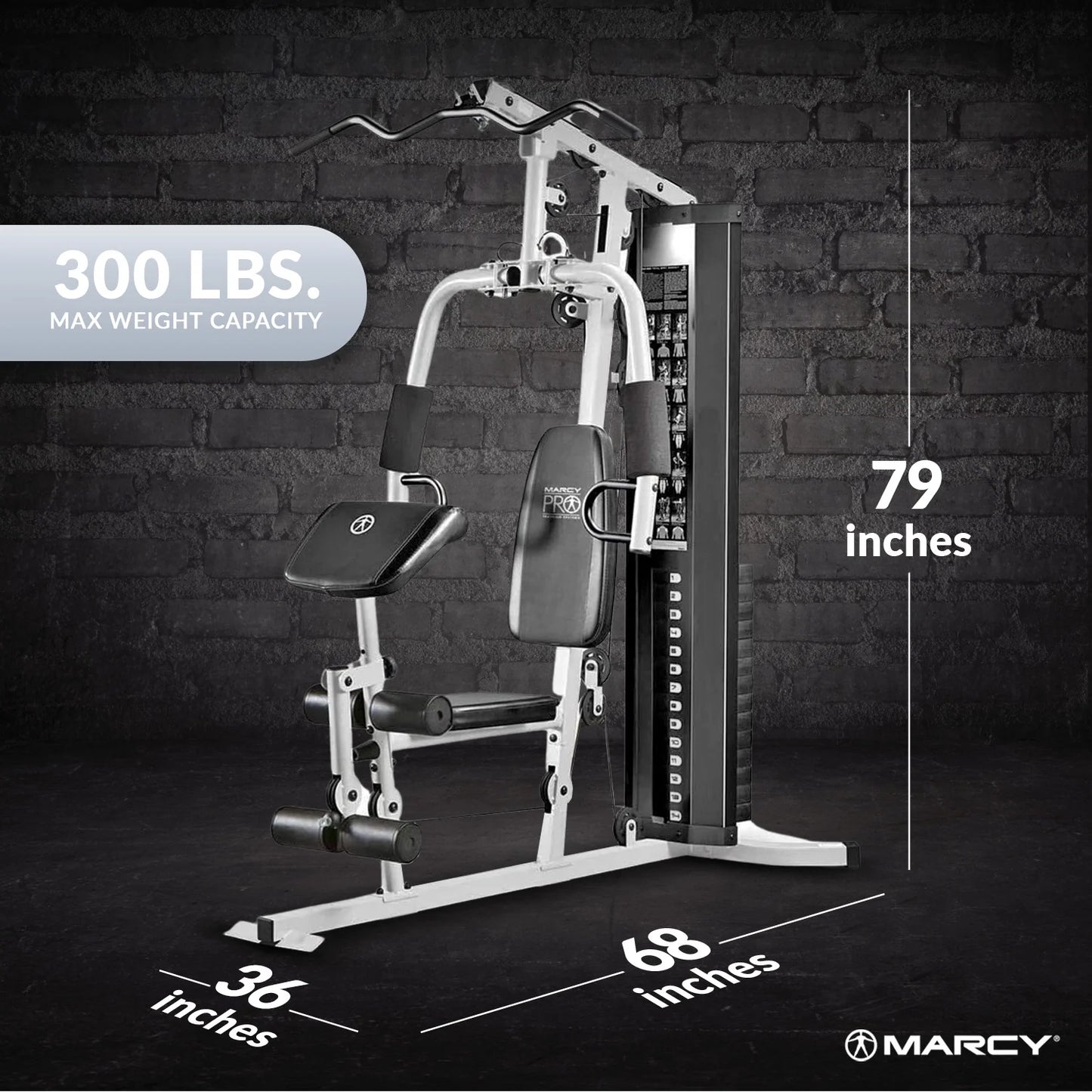 Fitness Essentials home gym workout station with weights, fully body training system for strength and fitness at home