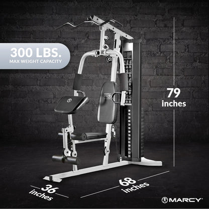 Fitness Essentials home gym workout station with weights, fully body training system for strength and fitness at home