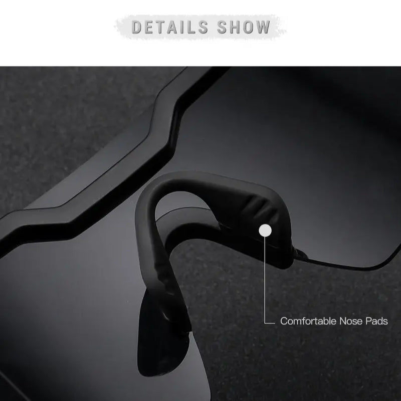 Photochromic polarized safety glasses by Fitness Essentials, oversized vintage UV400 Y2K aviator sunglasses for men and women.