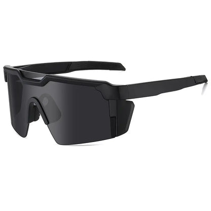 Photochromic polarized safety sunglasses for men and women, oversized vintage aviator style with UV400 protection.