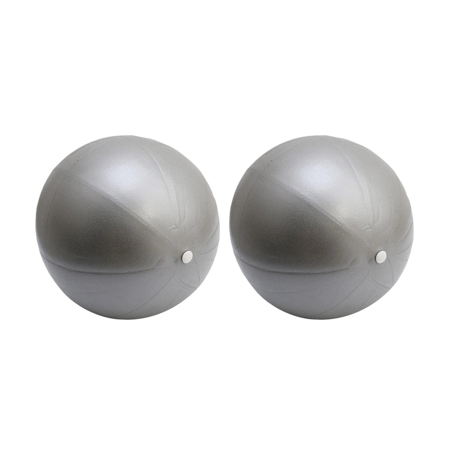 Pink 25cm Fitness Essentials yoga ball for Pilates, core training, and home workouts, shown on a light background.