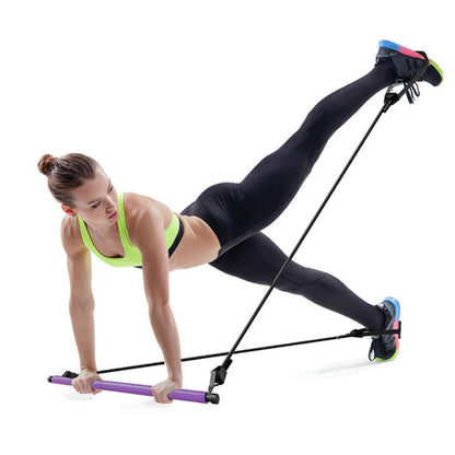 Purple Fitness Essentials Pilates and Yoga Bar for slimming, toning, and strengthening abdomen and chest muscles.