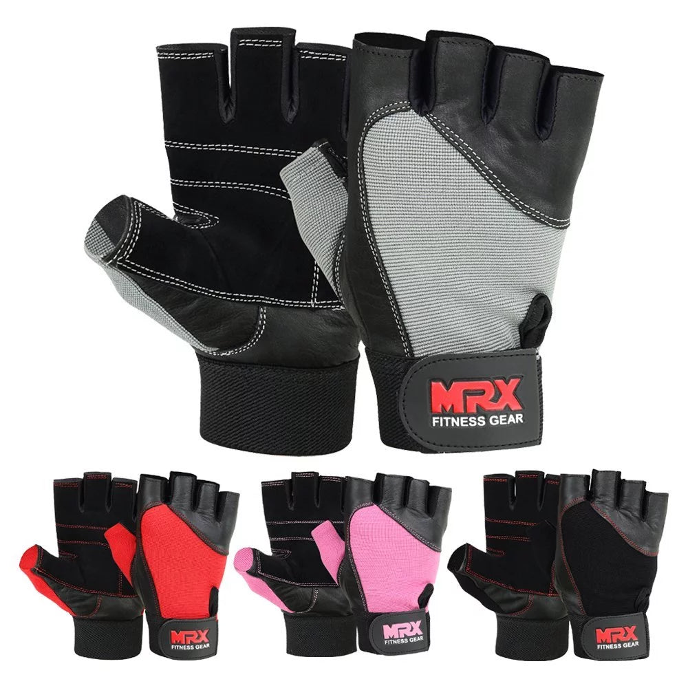 Grey Fitness Essentials weight lifting gloves for gym training, suitable for men and women, designed for bodybuilding and workout support.