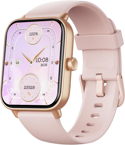Fitpolo smart watch for women with 1.8-inch touchscreen, fitness tracker, heart rate, SpO2, sleep monitor, waterproof, for Android and iPhone