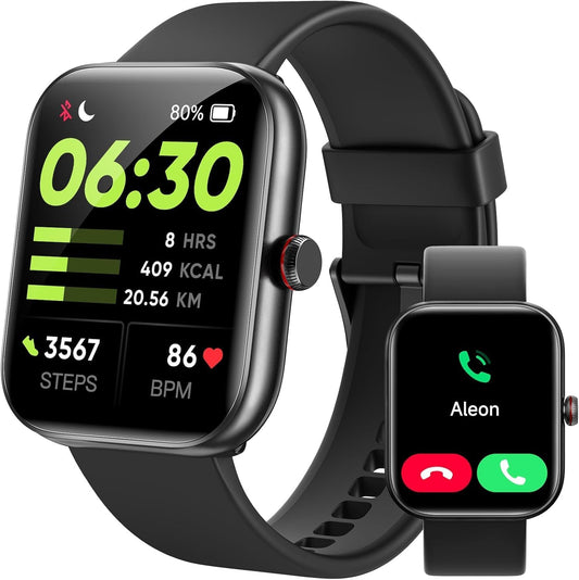 Gydom fitness tracker smartwatch with 1.91-inch display, heart rate, blood oxygen, sleep monitoring, step counter, and waterproof design.