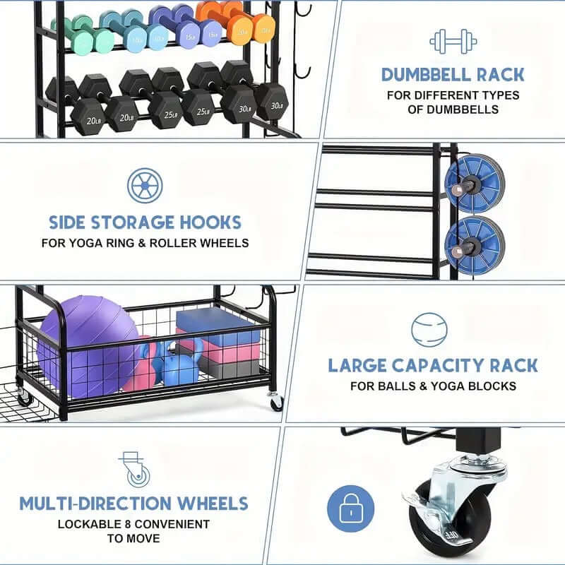 Double-Layer Iron Storage Rack for Sports Equipment product image 5