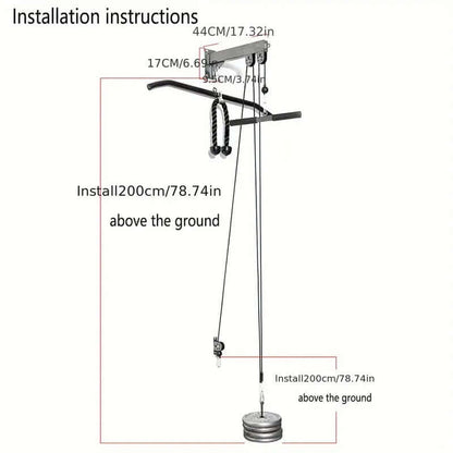 NNETM Wall Pulley Rope System Training Equipment-3