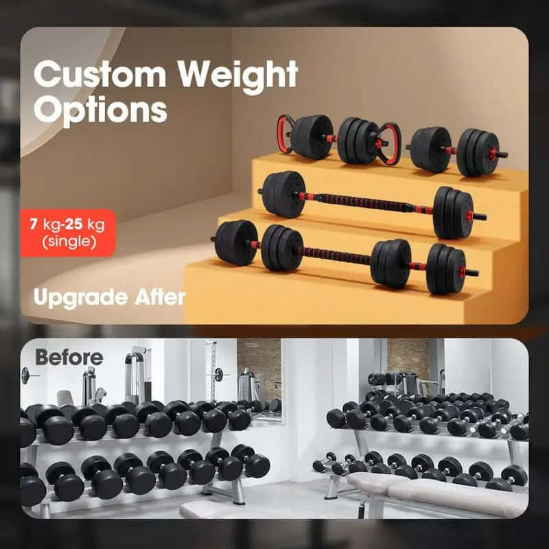 7-in-1 Adjustable Dumbbell and Barbell Weight Set product image 2