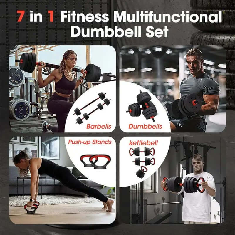 7-in-1 Adjustable Dumbbell and Barbell Weight Set product image 3