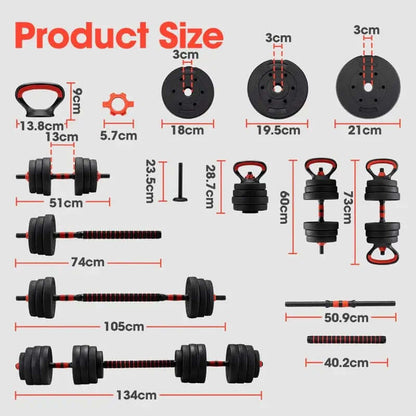 7-in-1 Adjustable Dumbbell and Barbell Weight Set-3
