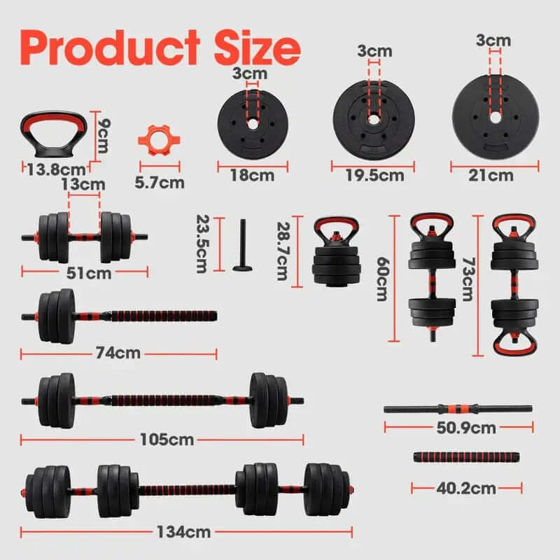 7-in-1 Adjustable Dumbbell and Barbell Weight Set product image 4