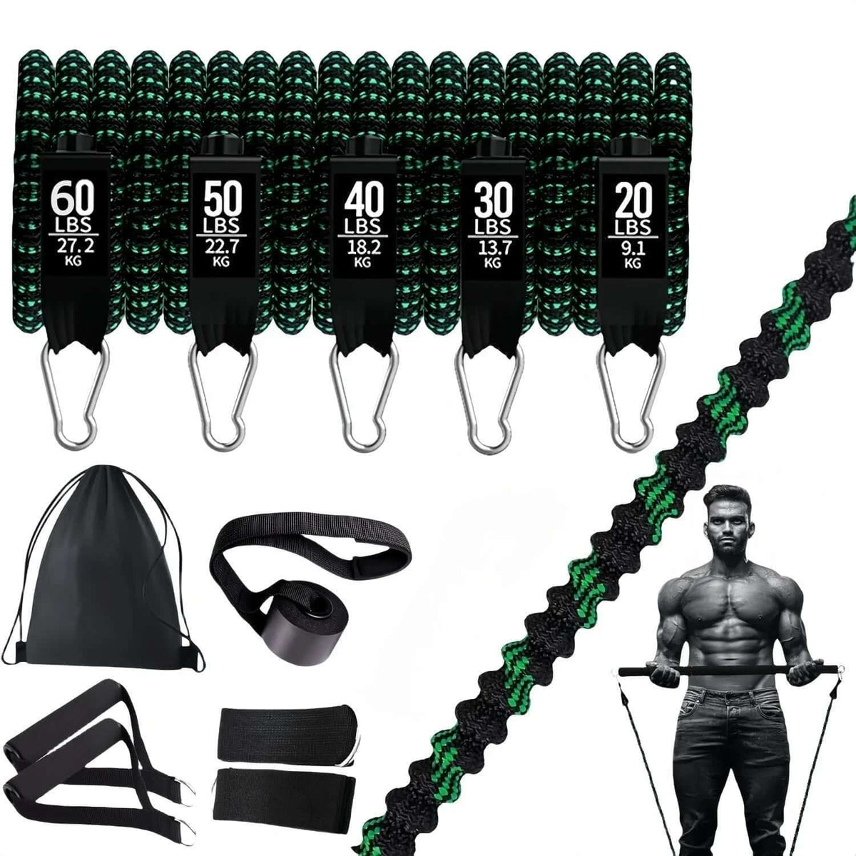 Resistance Bands Strength Training Set (12Pcs)