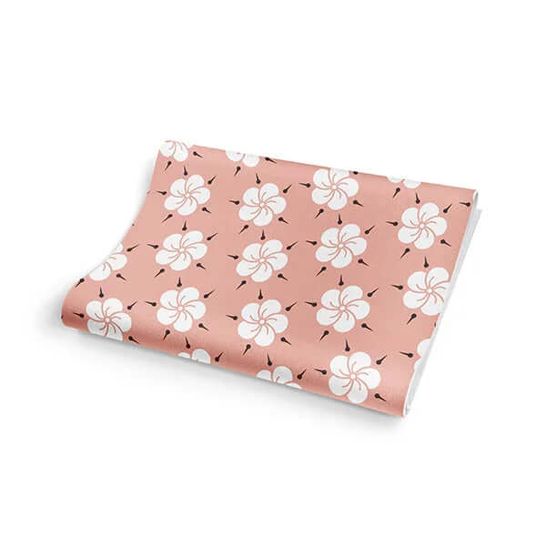 Eco-friendly non-slip yoga mat in tan color with floral design, perfect for home workouts and gym sessions.