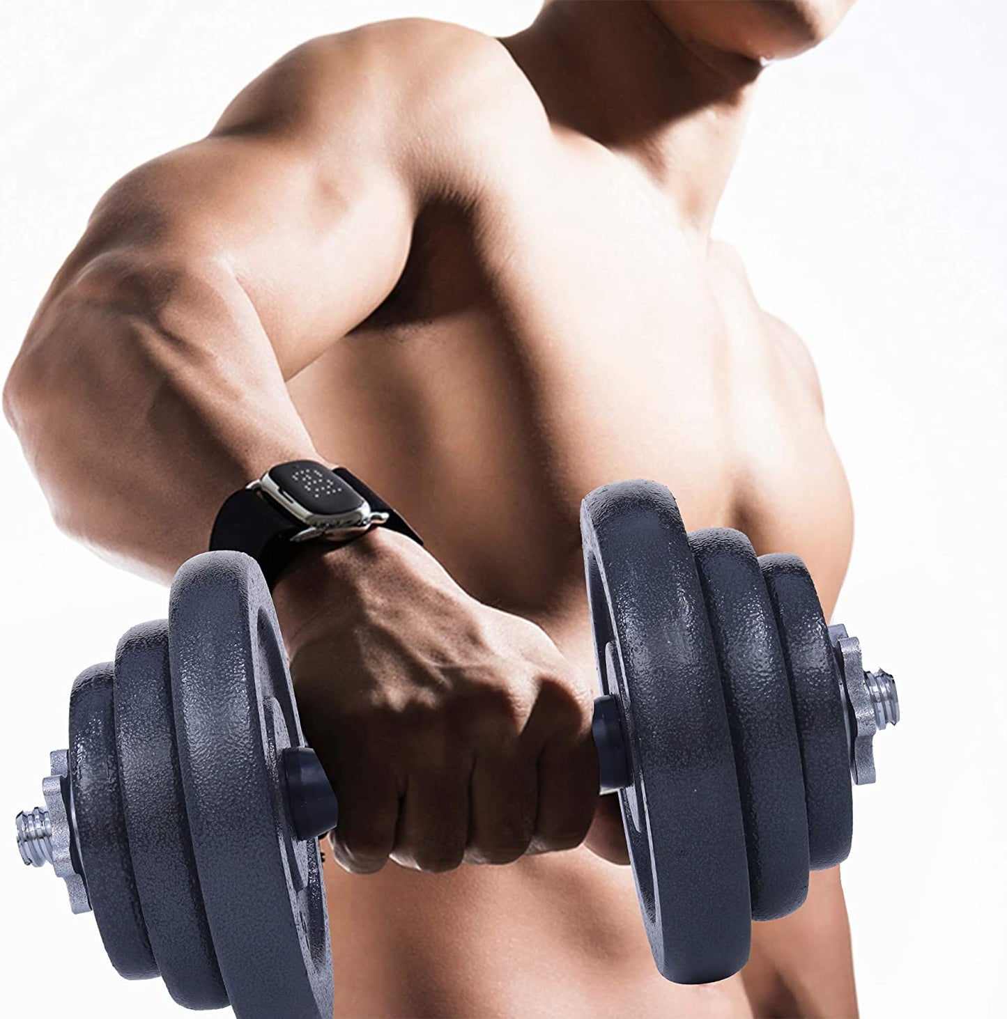 Adjustable dumbbells and barbell weight set with anti-slip handles, suitable for home gym, office, and all-purpose fitness training.