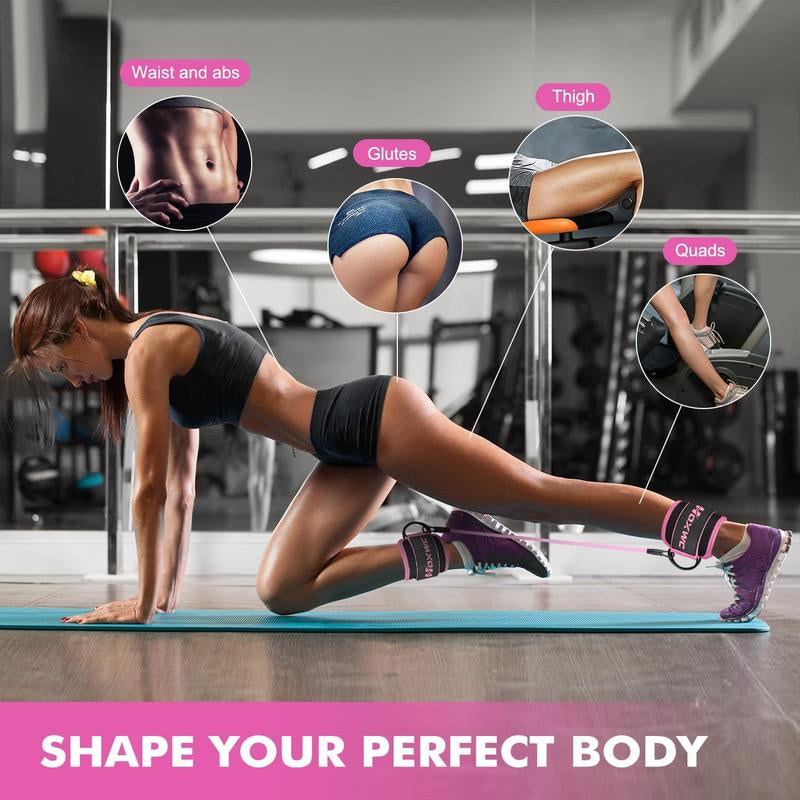 Black ankle resistance band set from My Store 2 showing multiple elastic bands with handles for strength training exercises.
