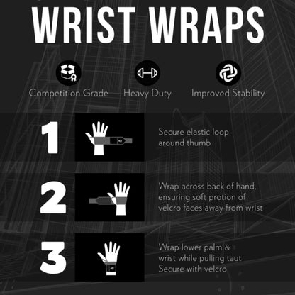 Black gym wrist wraps from My Store 2 with adjustable straps for wrist support during workouts.