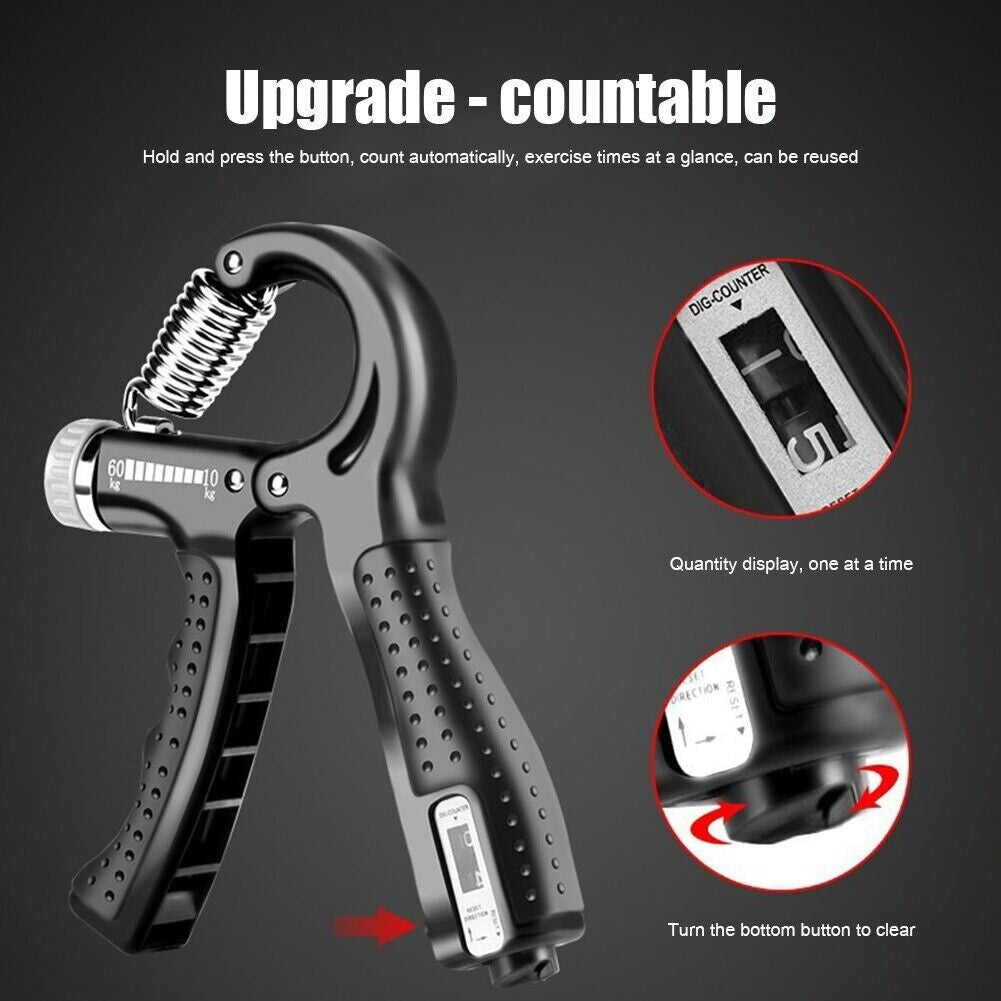 Black hand grip strength power trainer by My Store 2, adjustable gym exerciser for improving grip and forearm strength.