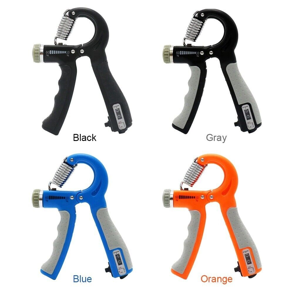 Black hand grip strength trainer by My Store 2, adjustable gym exerciser for improving grip and forearm strength.