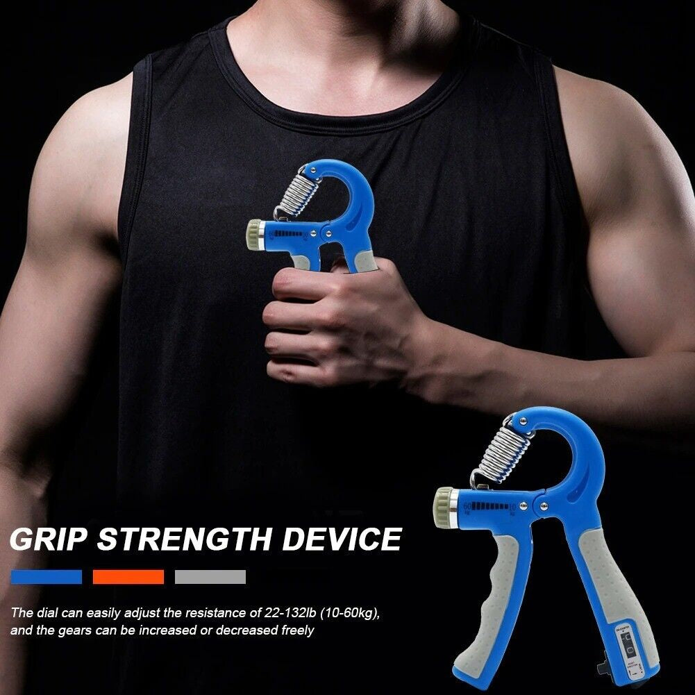 Black hand grip strength trainer by My Store 2, adjustable gym exerciser for improving grip and forearm strength.