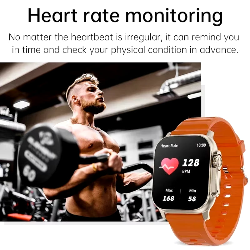 Black steel Bluetooth smartwatch with message alerts, heart rate monitor, and sports features for Android and iOS men and women.