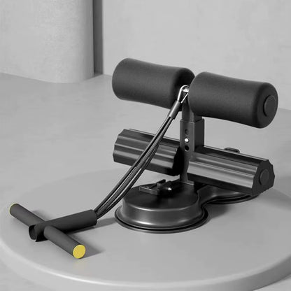 CoreMax™ Sit-Up Assistant Bar with Resistance Band from My Store 2, featuring dual suction cups for home gym core workouts.