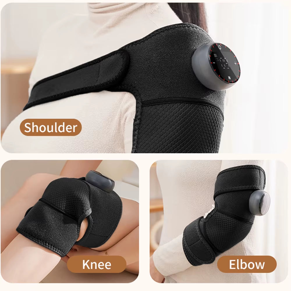 My Store 2 ThermaRelief electric heated shoulder and knee massager with vibration therapy, designed for muscle relaxation and pain relief.