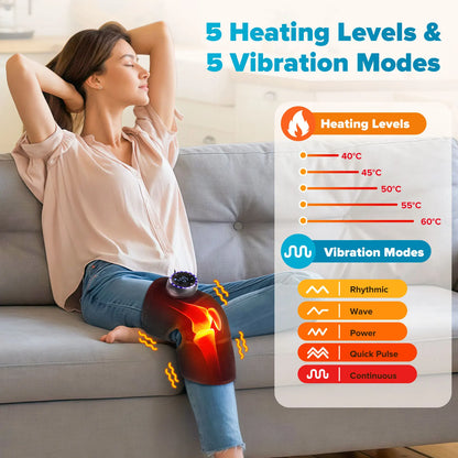 My Store 2 ThermaRelief™ electric heated shoulder and knee massager with vibration therapy, designed for pain relief and relaxation.