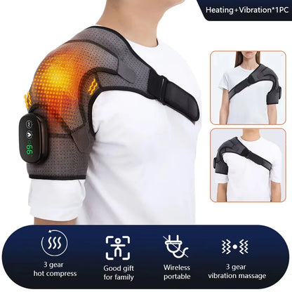 My Store 2 ThermaRelief electric heated shoulder and knee massager with heating and vibration therapy.