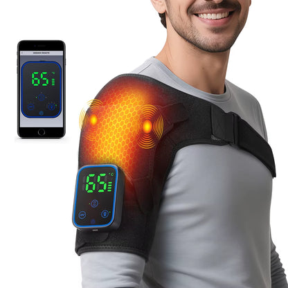 Electrically heated shoulder and knee massager with vibration therapy from ThermaRelief™ by My Store 2, designed for pain relief and relaxation.