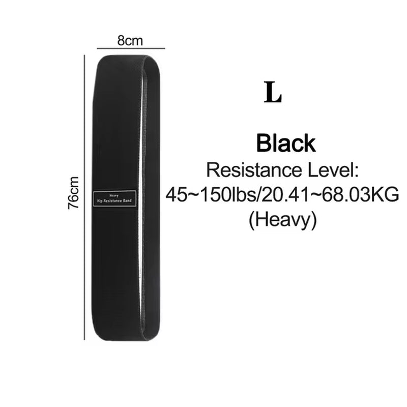Light gray elastic cloth resistance band from My Store 2, used for strength training and stretching exercises.