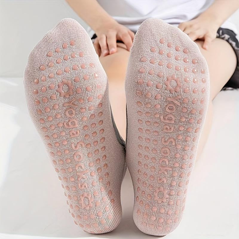 Women's colorful non-slip yoga socks from My Store 2, featuring comfortable fit and grip soles for yoga practice.