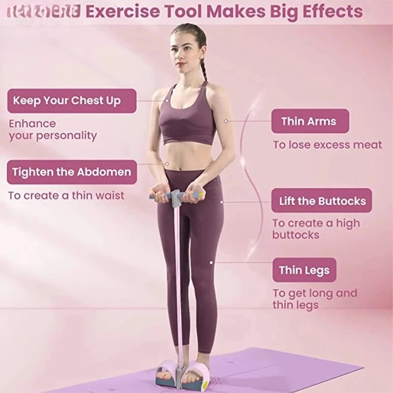 Pink and grey Total Body Shaper 4-Tube Resistance Reformer from My Store 2, showing the compact exercise equipment with resistance tubes.