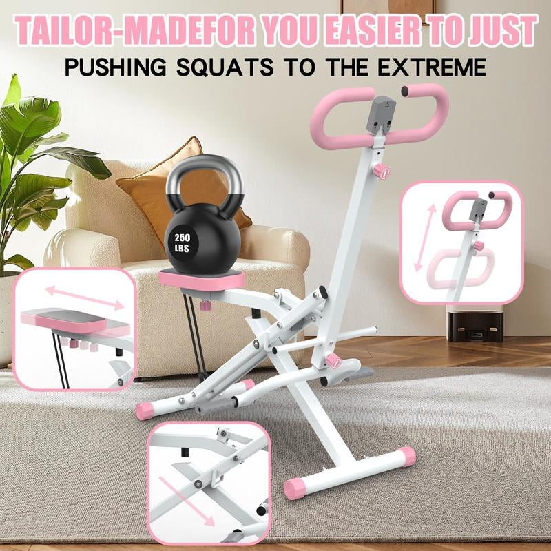 Pink foldable squat rodeo core exercise machine by My Store 2 for strength training and core workouts.
