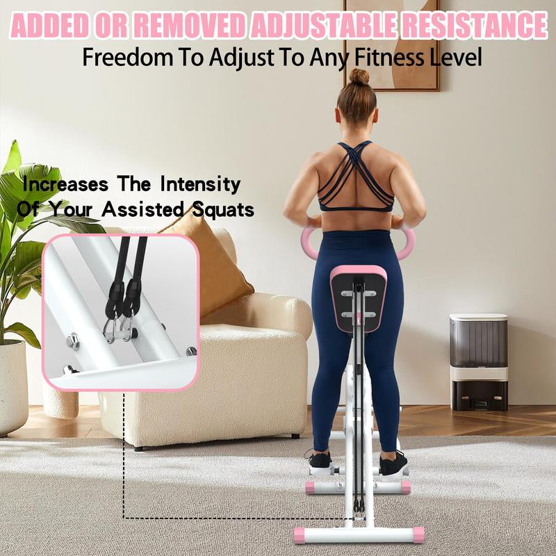 Pink foldable Squat Rodeo core exercise machine by My Store 2 for full-body workouts and core strengthening.