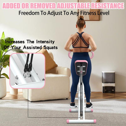 Pink foldable Squat Rodeo core exercise machine by My Store 2 for full-body workouts and core strengthening.