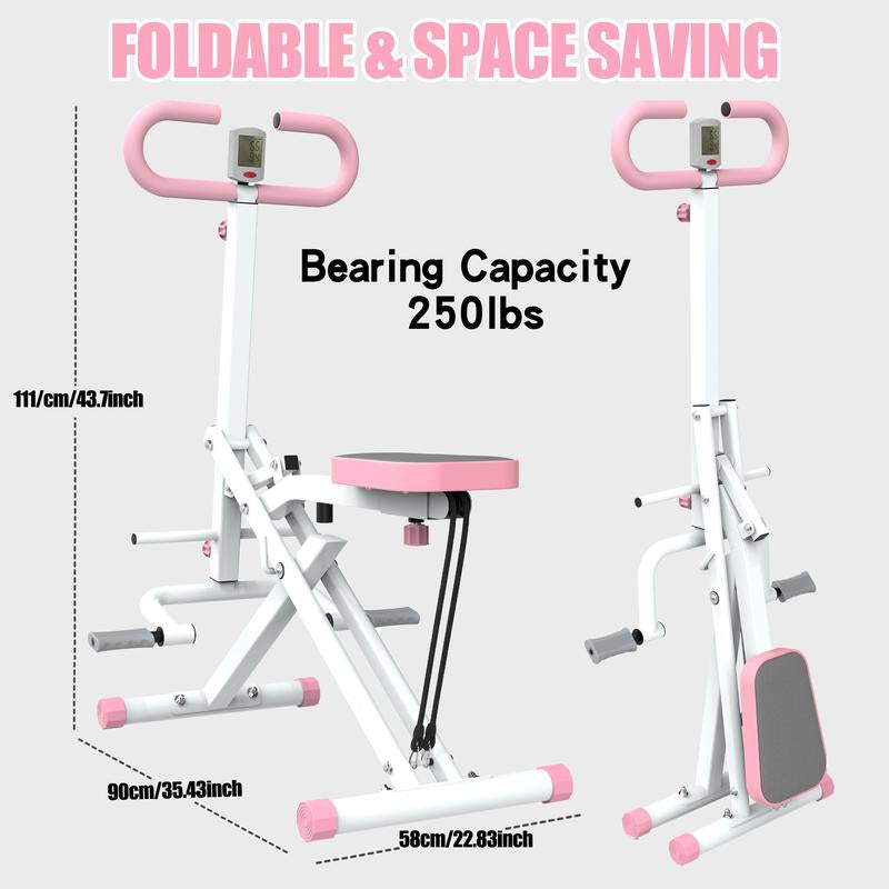 Pink foldable squat rodeo core exercise machine by My Store 2, designed for full-body workout and core strengthening.