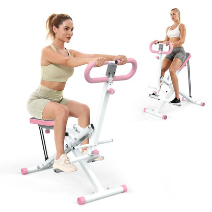 Pink foldable squat rodeo core exercise machine from My Store 2, designed for strength training and core workouts.