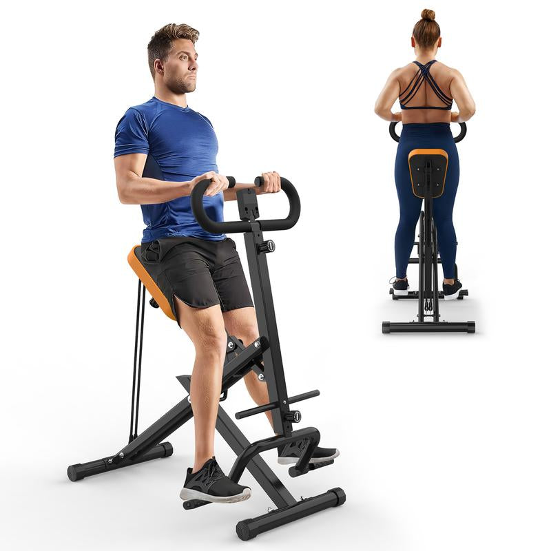 Pink foldable Squat Rodeo core exercise machine by My Store 2, showing its compact design and sturdy build for home workouts.
