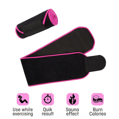 Pink waist trimmer shapewear for workouts by My Store 2, designed to enhance fitness and provide waist support during exercise.