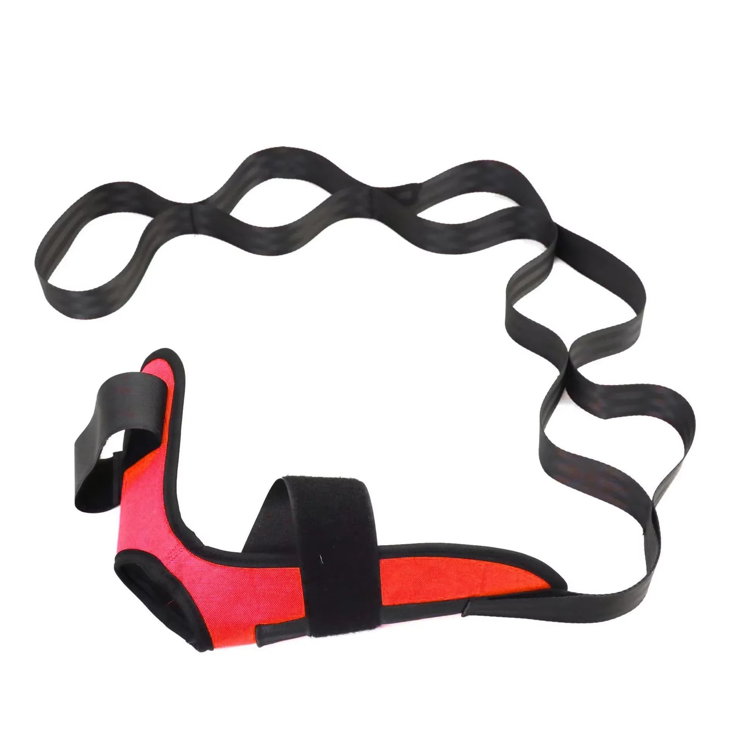 Red yoga foot stretching band from My Store 2, designed for flexibility exercises and improving foot and leg stretch.