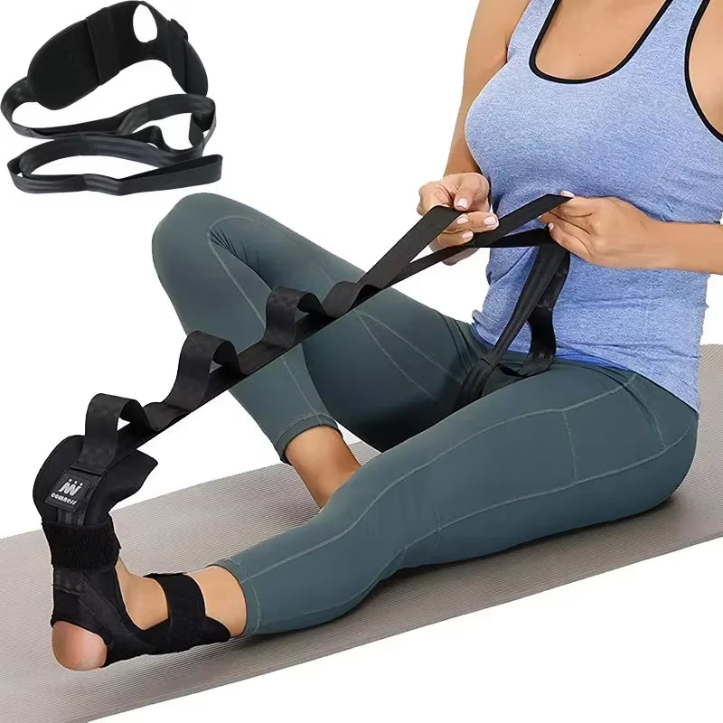 Red yoga foot stretching band from My Store 2, designed for flexibility and stretching exercises.