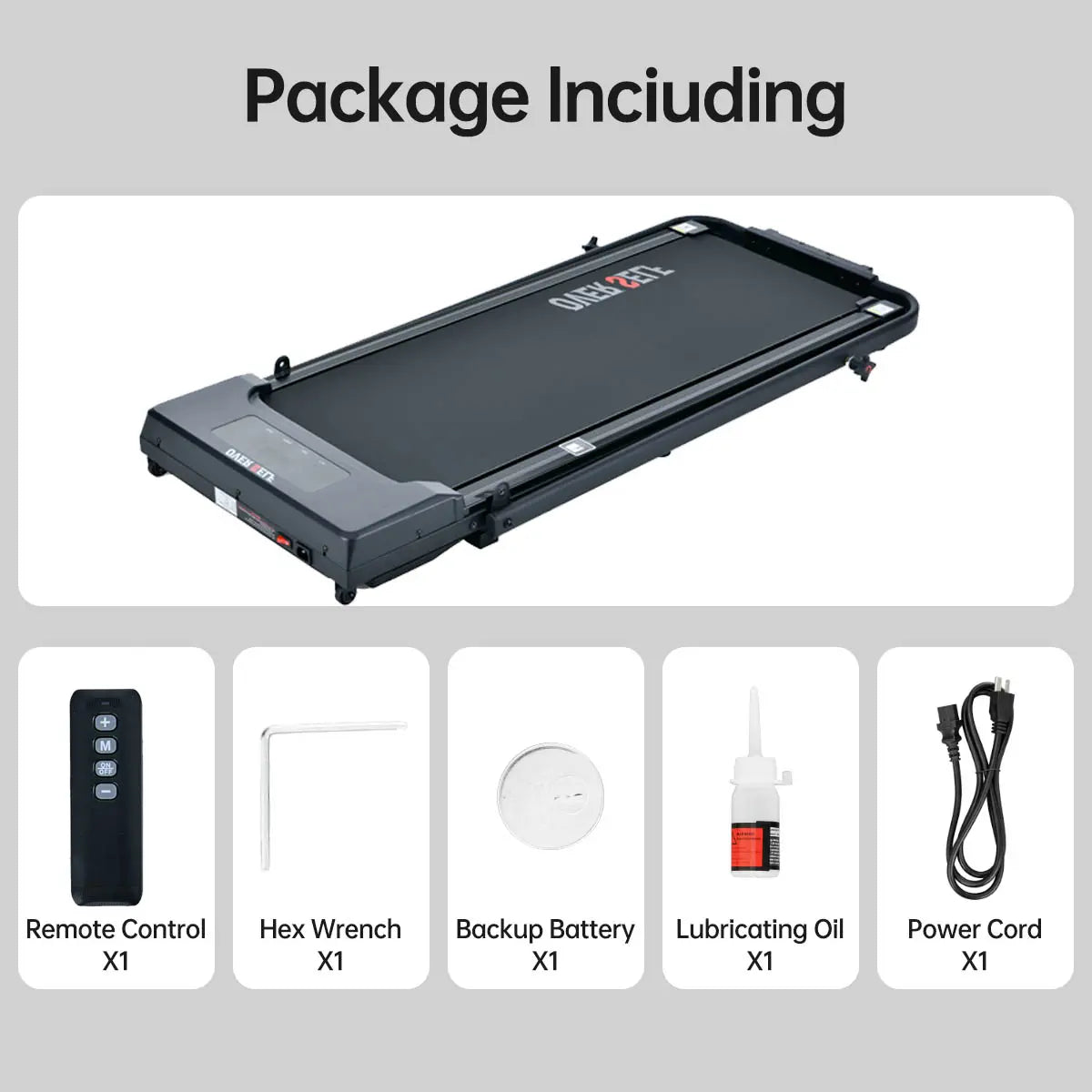My Store 2 2-in-1 portable treadmill with handle, compact design, suitable for home and office use, displayed with speed settings.