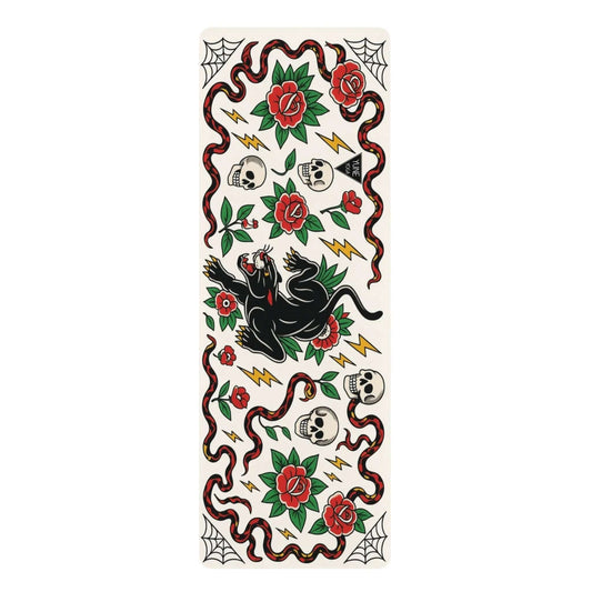 Nine Lives, Zero Slips — Black Cat Yoga Mat (3mm) | Yune Yoga product image 1
