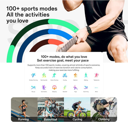 PUTEKER fitness tracker smartwatch with 1.47-inch screen, heart rate, blood oxygen, sleep monitor, and step counter for men and women.